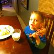 Nick Enjoys a Manly- Man Smoked Turkey Leg
